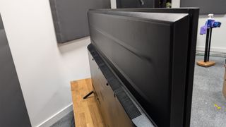 Panasonic W90A 65-inch TV showing rear of set